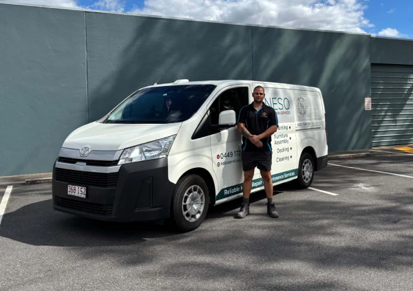 Painting and drywall installation and repair Interial painting, Exterial painting, Spray Painting, Special Finishes Commercial Colour Consulting, Exterior Timber Maintenance, Fence Painting Deck preparation and varnish / painting, Patching holes and cracks in walls and ceilings. The professional team of Neso Handyman Services posing in Brisbane, Queensland